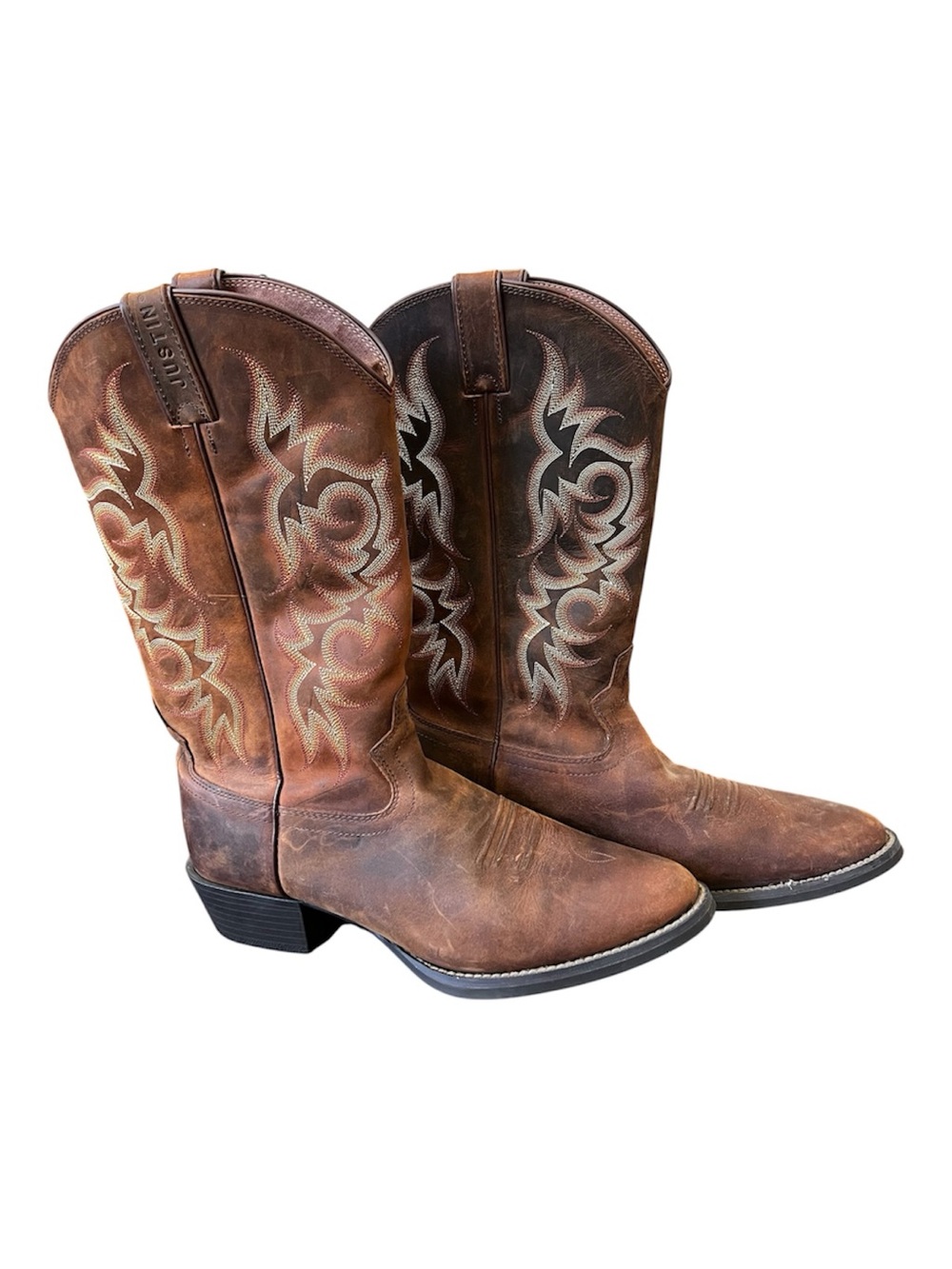 Justin 2551 Stampede Leather Western Cowboy Boots Men's 12D Balance Manmade